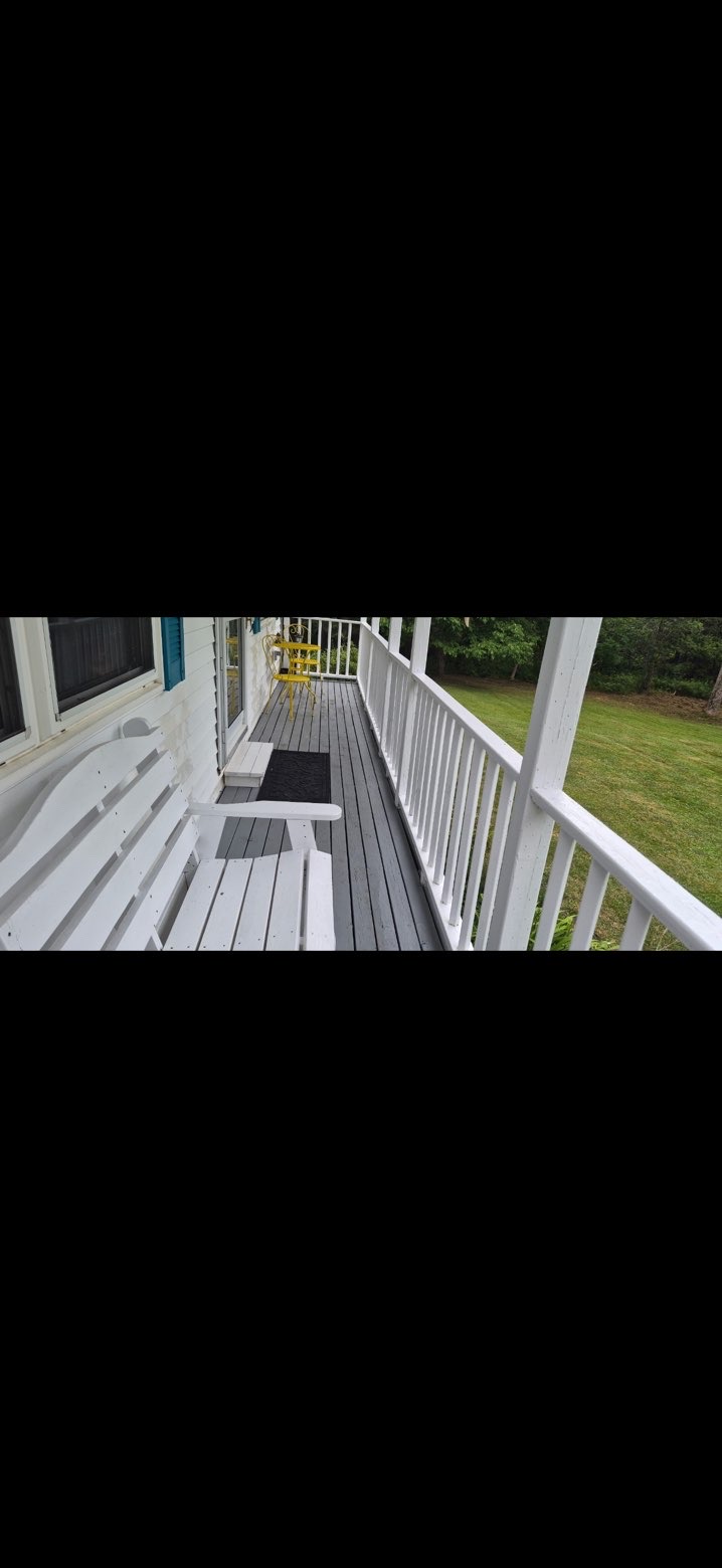 Painted porch and deck completed by JT Landscaping